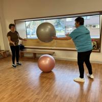 Gym douce avec ballon